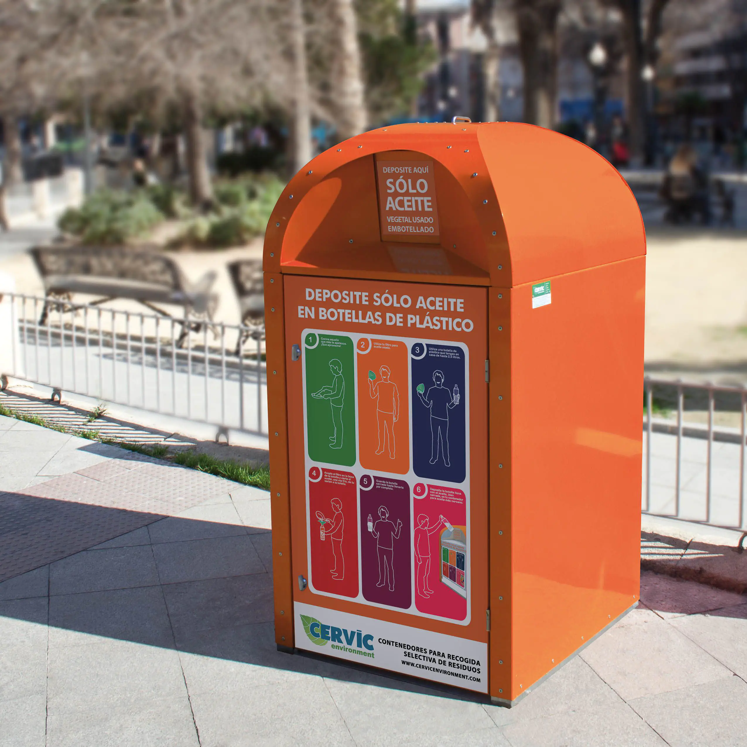 Valencia equipa toda su ciudad con los contenedores para la recogida de aceite usado de Cervic Environment