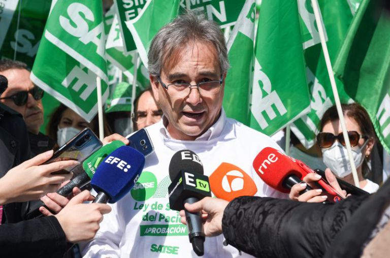 Europapress 4407310 Presidente Sindicato Satse Manuel Cascos Interviene Medios Comunicacion