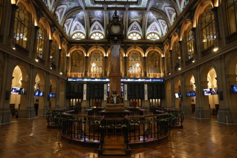 Europapress 4887073 Interior Palacio Bolsa Madrid 23 Diciembre 2022 Madrid Espana Ibex