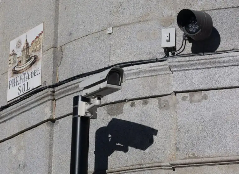 Europapress 5734367 Camara Vigilancia Instalada Inmediaciones Puerta Sol Febrero 2024 Madrid