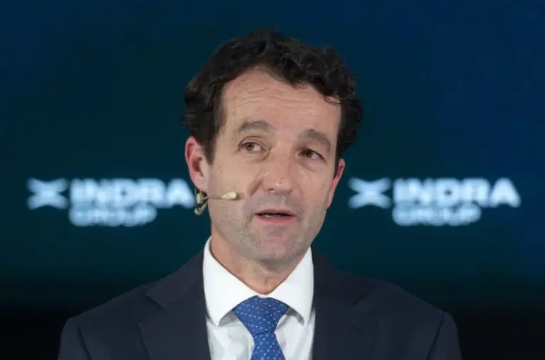 Europapress 6544643 Presidente Indra Group Angel Escribano Rueda Prensa Sede Indra 26 Febrero