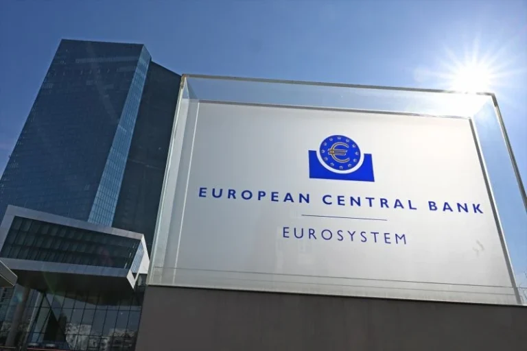 Europapress 7601944 Filed 19 March 2026 Hesse Frankfurt Main Sign Reading European Central Bank