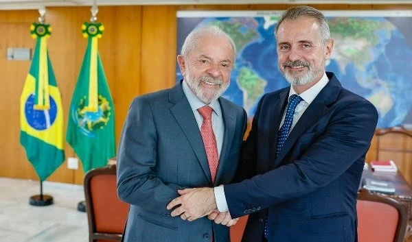 Europapress 7011752 Presidente Telefonica Marc Murtra Presidente Brasil Luiz Inacio Lula Da
