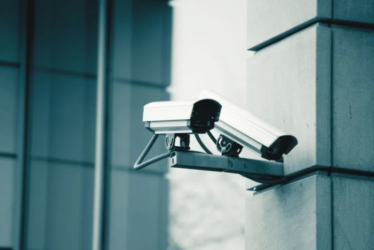 Surveillance Cameras Of A Bank Low Res